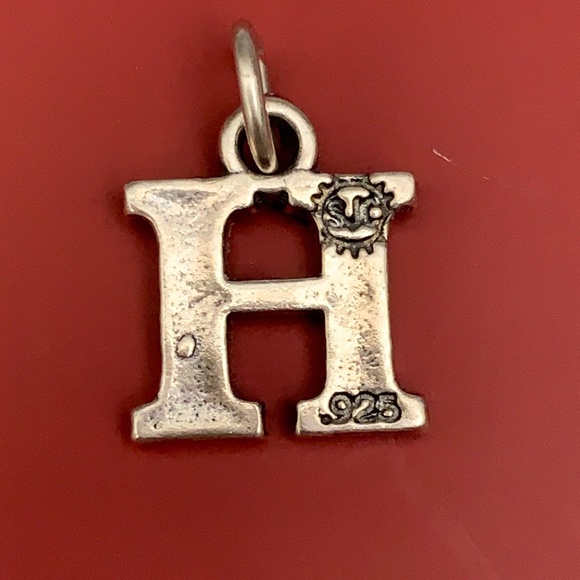 .925 Letter H Sterling Silver Jewelry Charm #alphabet #H - Picture 2 of 3